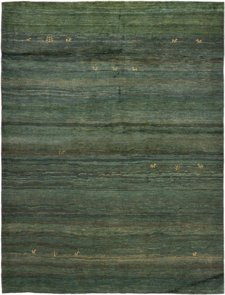 Persian Rug Persian Gabbeh 9'6"x7'3" 9'6"x7'3", Persian Rug Knotted by hand