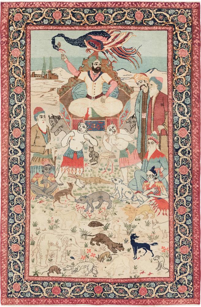 Persialainen matto Keshan Antiikki 212x139 212x139, Persialainen matto Solmittu käsin