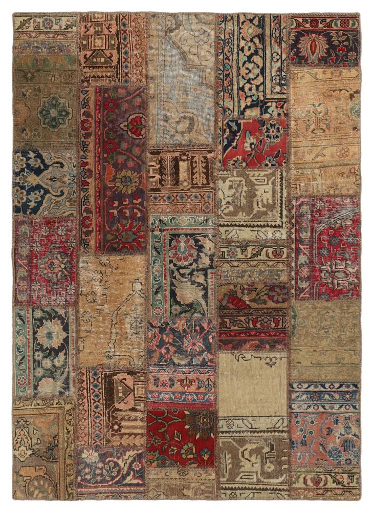 Persisk matta Patchwork 203x147 203x147, Persisk matta Knuten för hand