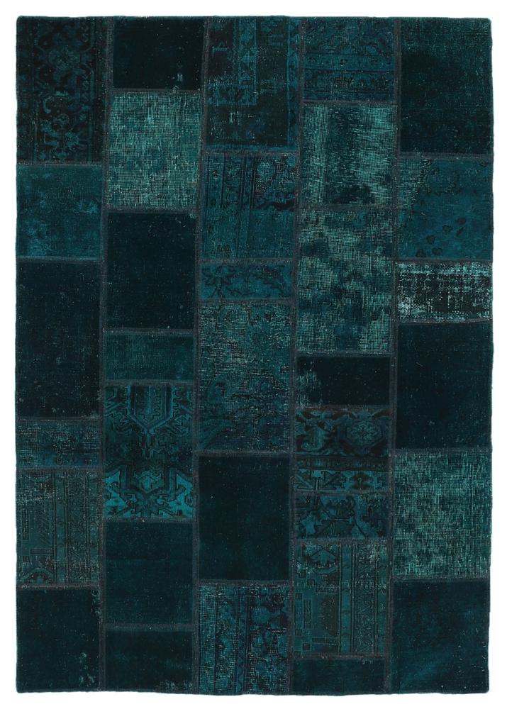 Persisk matta Patchwork 202x142 202x142, Persisk matta Knuten för hand