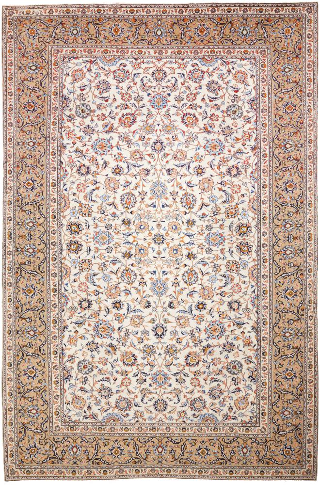 Tapis persan Kashan 369x243 369x243, Tapis persan Noué à la main