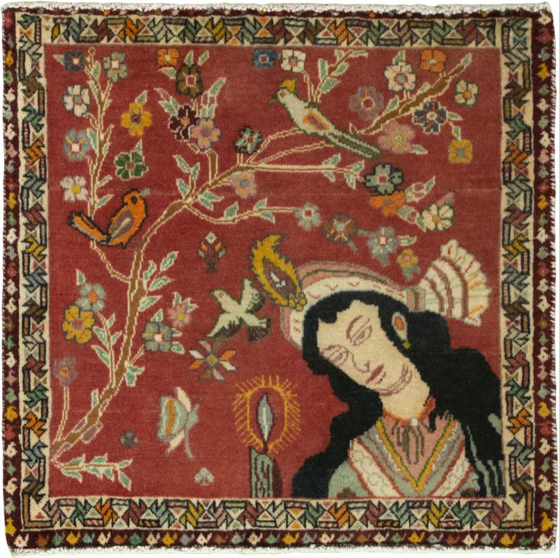 Persialainen matto Shiraz 59x63 59x63, Persialainen matto Solmittu käsin