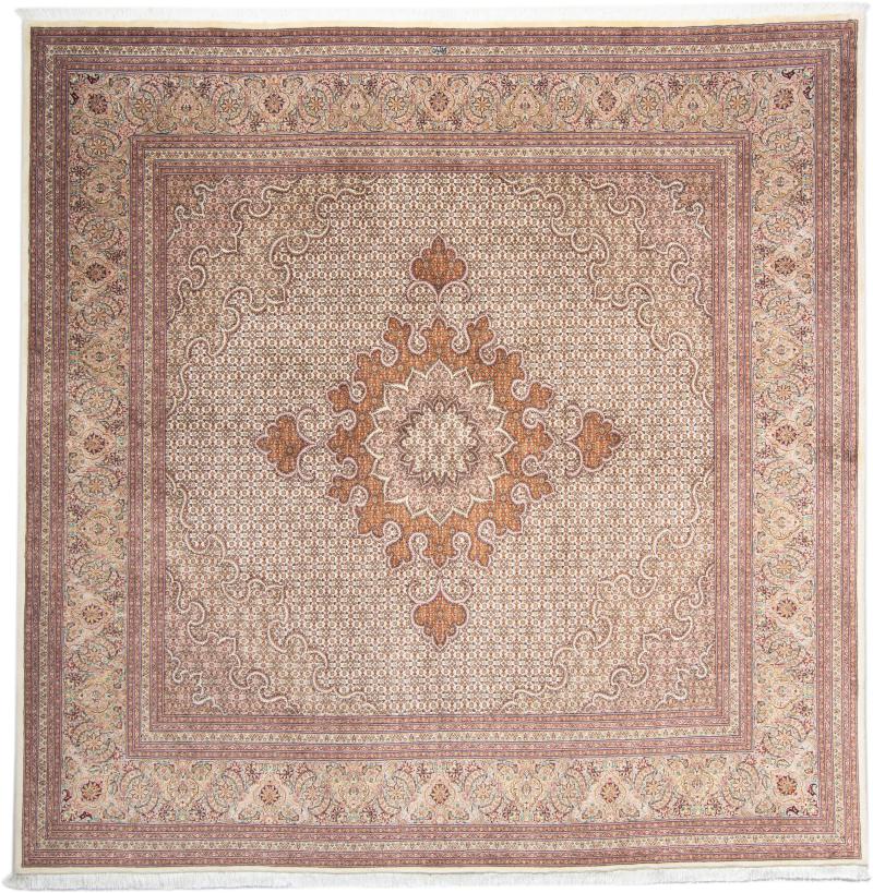 Tapete persa Tabriz 50Raj 252x252 252x252, Tapete persa Atado à mão