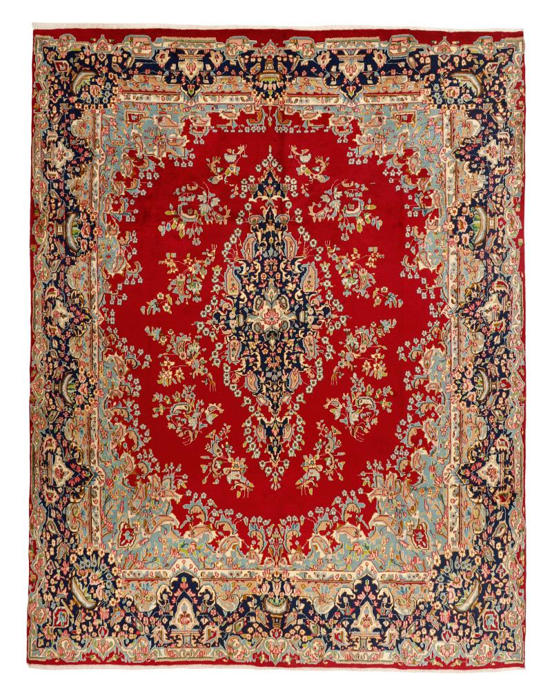 Tapis persan Kerman 371x294 371x294, Tapis persan Noué à la main
