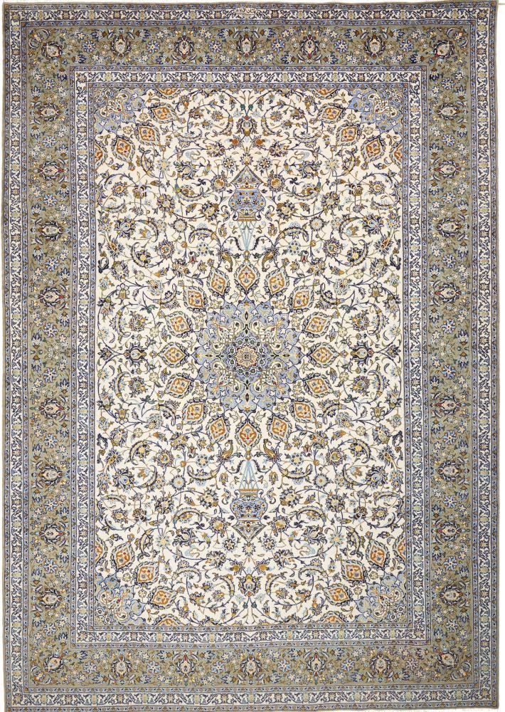 Tapis persan Kashan 424x296 424x296, Tapis persan Noué à la main
