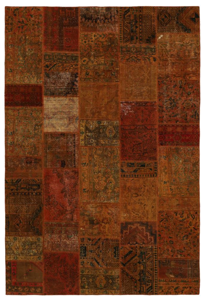 Persian Rug Patchwork 308x206 308x206, Persian Rug Knotted by hand