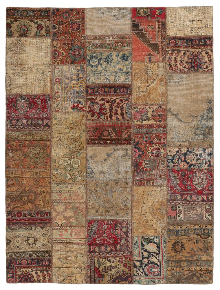 Perzisch tapijt Patchwork 246x178 246x178, Perzisch tapijt Handgeknoopte