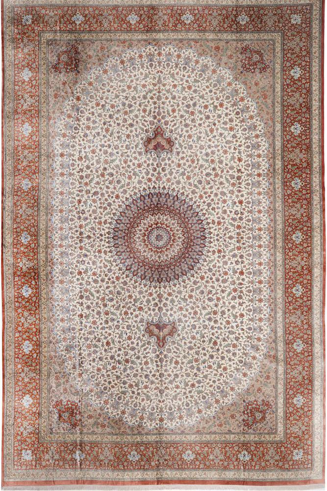 Alfombra persa Ghom de Seda 621x393 621x393, Alfombra persa Anudado a mano