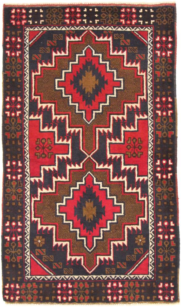 Tapete afegão Balúchi 126x79 126x79, Tapete persa Atado à mão