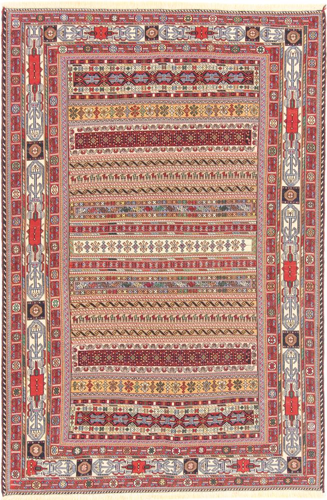 Tapete persa Kilim Soozani 195x131 195x131, Tapete persa Tecido à mão