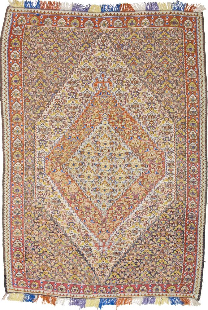 Tapete persa Kilim Senneh 201x141 201x141, Tapete persa Atado à mão