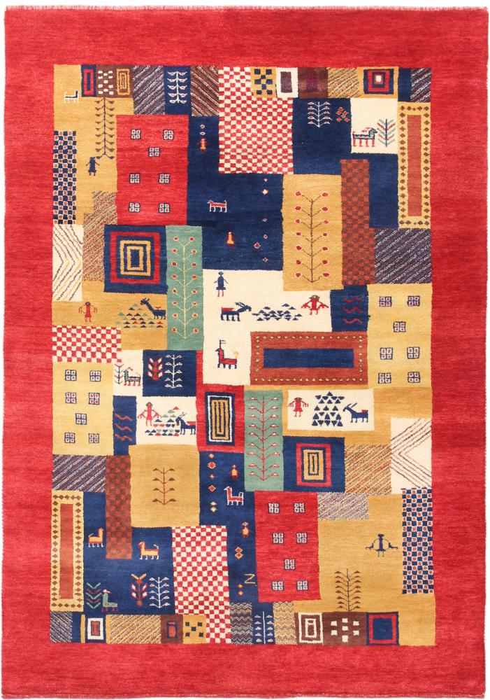 Indo rug Gabbeh Loribaft 198x140 198x140, Persian Rug Knotted by hand