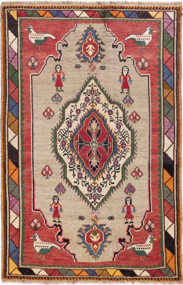 Persian Rug Persian Gabbeh Ghashghai 198x128 198x128, Persian Rug Knotted by hand