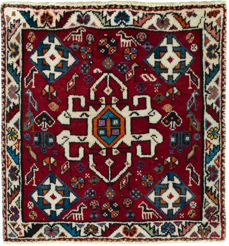 Persian Rug Shiraz 59x59 59x59, Persian Rug Knotted by hand