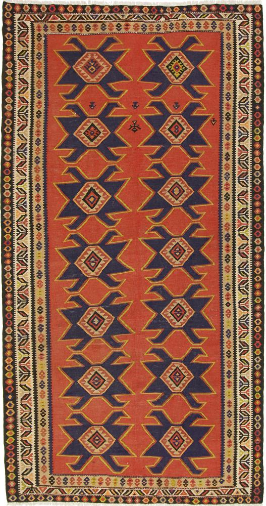 Perzsa szőnyeg Kilim Fars Azerbaijan Antik 9'8"x5'2" 9'8"x5'2", Perzsa szőnyeg szőttesek