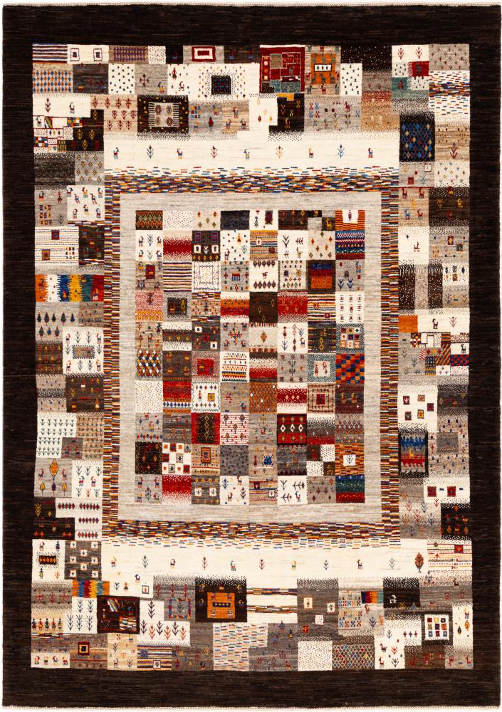 Tapis persan Persan Gabbeh Loribaft Nowbaft 250x177 250x177, Tapis persan Noué à la main