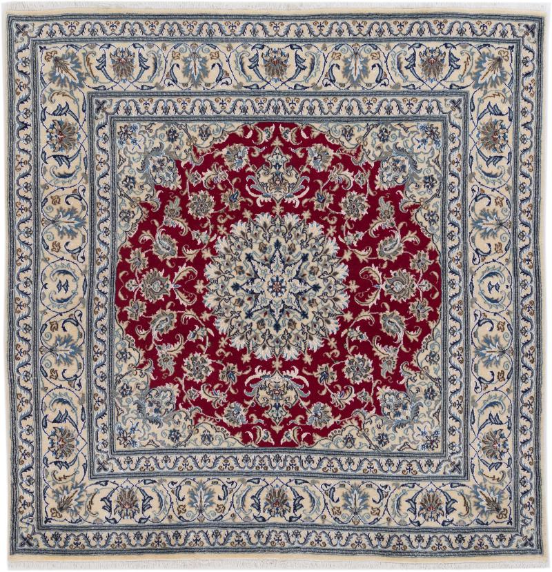 Perzisch tapijt Nain 195x190 195x190, Perzisch tapijt Handgeknoopte