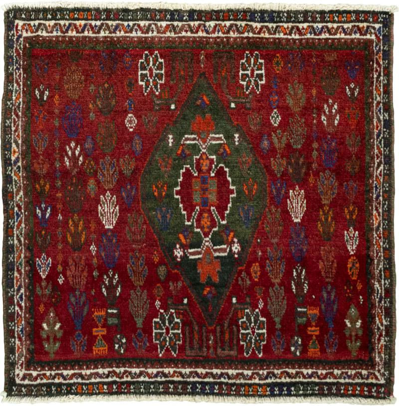Perzisch tapijt Shiraz 72x74 72x74, Perzisch tapijt Handgeknoopte