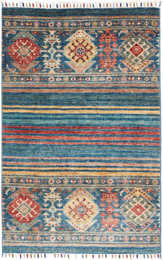 Pakistani rug Arijana Shaal 4'1"x2'7" 4'1"x2'7", Persian rug Hand-knotted