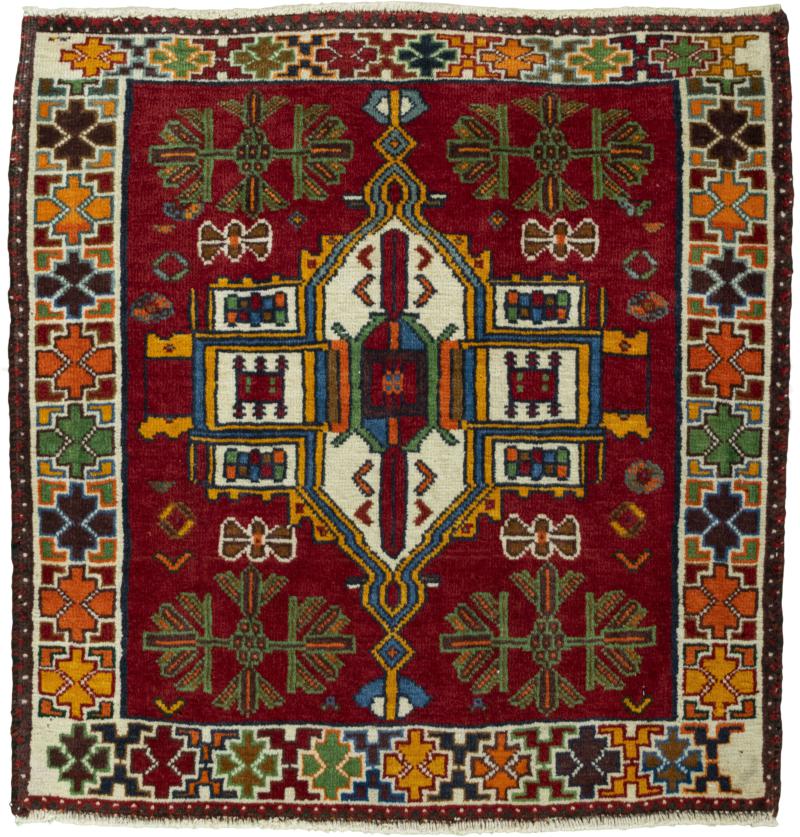 Persian Rug Shiraz 74x71 74x71, Persian Rug Knotted by hand