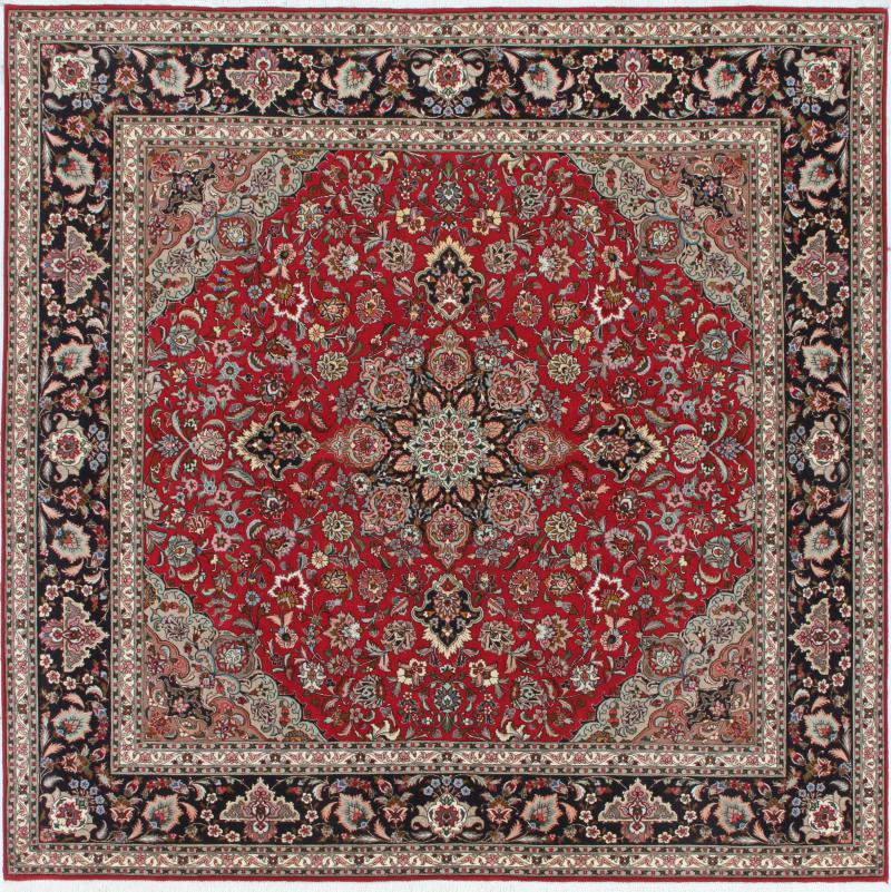 Tapete persa Tabriz 50Raj 207x204 207x204, Tapete persa Atado à mão