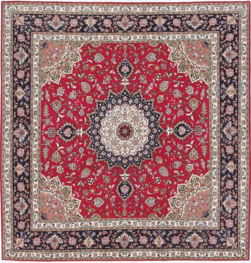 Tapete persa Tabriz 50Raj 209x205 209x205, Tapete persa Atado à mão