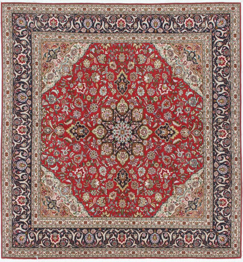 Tapete persa Tabriz 50Raj 211x197 211x197, Tapete persa Atado à mão