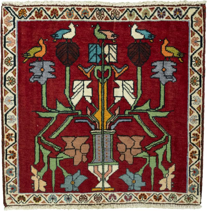 Tapis persan Shiraz 67x68 67x68, Tapis persan Noué à la main