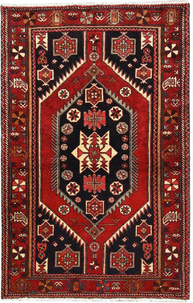 Persian Rug Hamadan 7'1"x4'7" 7'1"x4'7", Persian Rug Knotted by hand