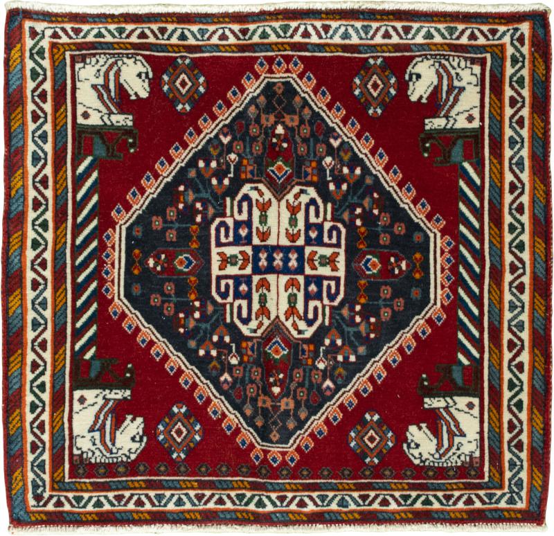 Persialainen matto Shiraz 66x69 66x69, Persialainen matto Solmittu käsin