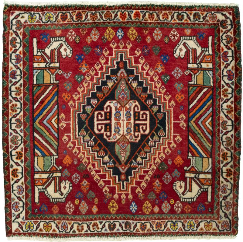 Persian Rug Shiraz 64x66 64x66, Persian Rug Knotted by hand