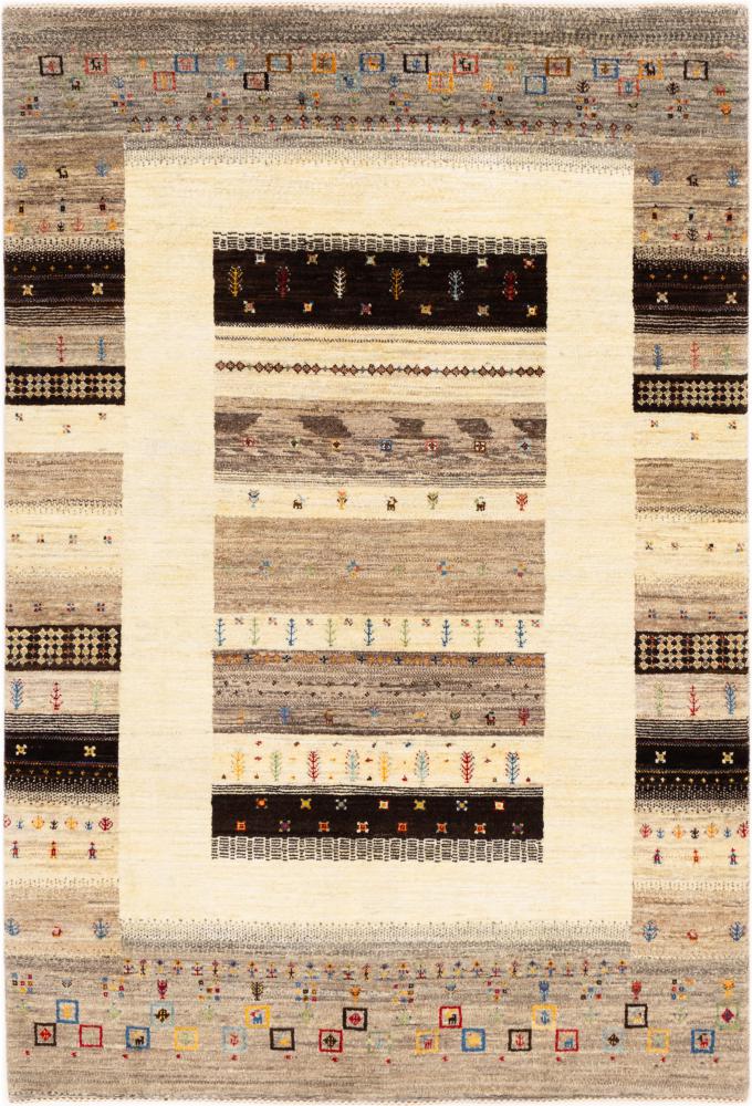 Persian Rug Persian Gabbeh Loribaft Nowbaft 7'4"x5'1" 7'4"x5'1", Persian Rug Knotted by hand