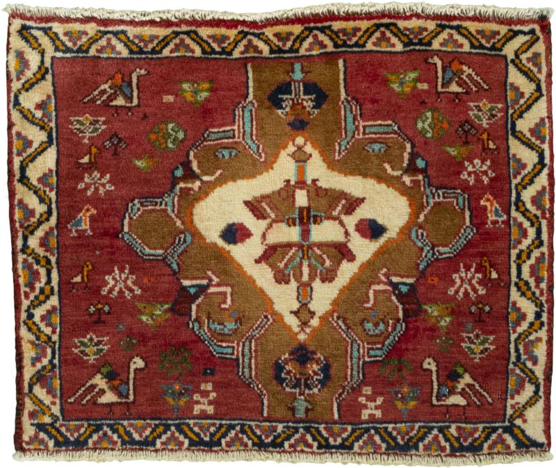 Perzisch tapijt Shiraz 50x61 50x61, Perzisch tapijt Handgeknoopte