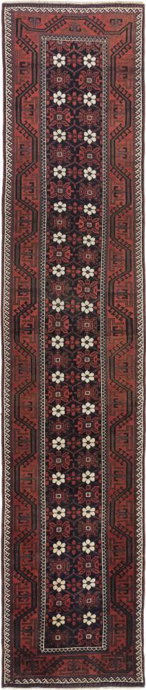 Alfombra afgana Belouch Antiguo 449x95 449x95, Alfombra persa Anudado a mano