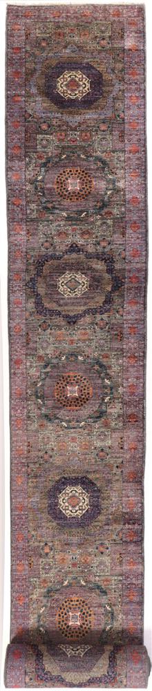 Pakistani rug Mamluk 29'5"x2'6" 29'5"x2'6", Persian Rug Knotted by hand