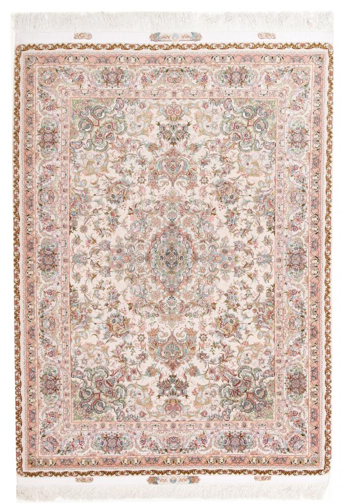 Tapete persa Tabriz 70Raj Shirfar Fio de Seda 207x155 207x155, Tapete persa Atado à mão