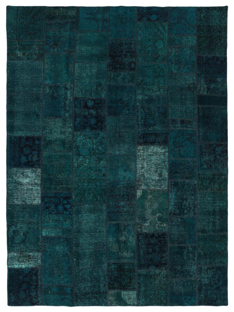 Alfombra persa Patchwork 355x258 355x258, Alfombra persa Anudado a mano