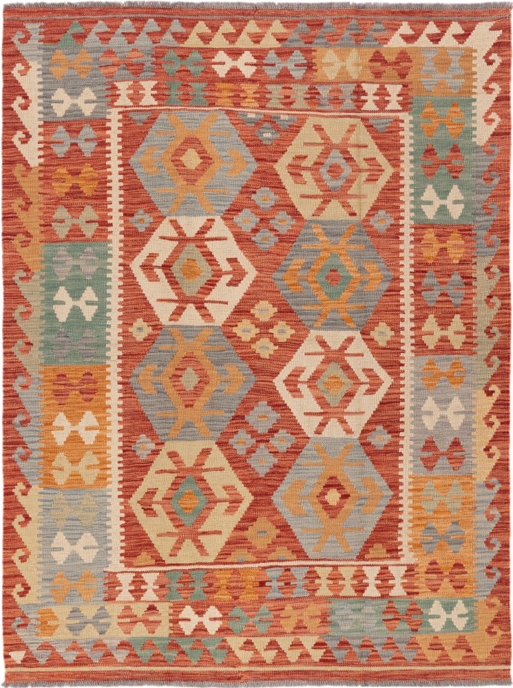 Afghansk teppe Kelim Afghan 174x132 174x132, Persisk teppe Håndvevd