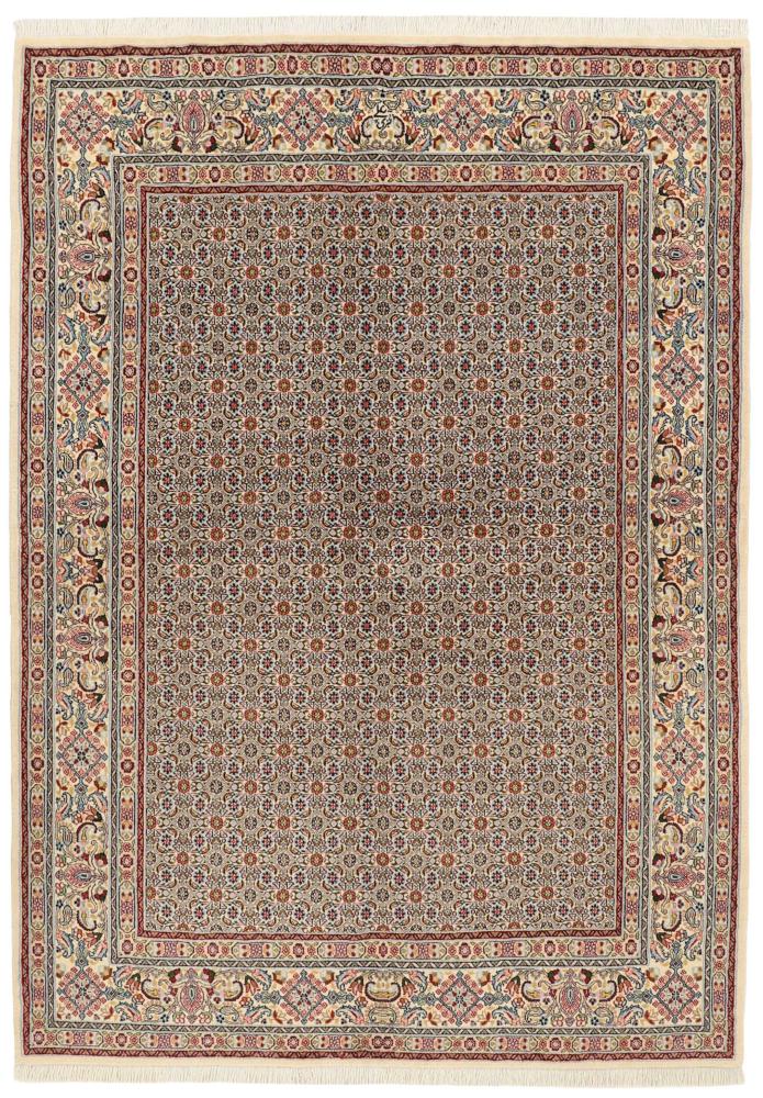 Persian Rug Moud Mahi 7'9"x5'5" 7'9"x5'5", Persian Rug Knotted by hand