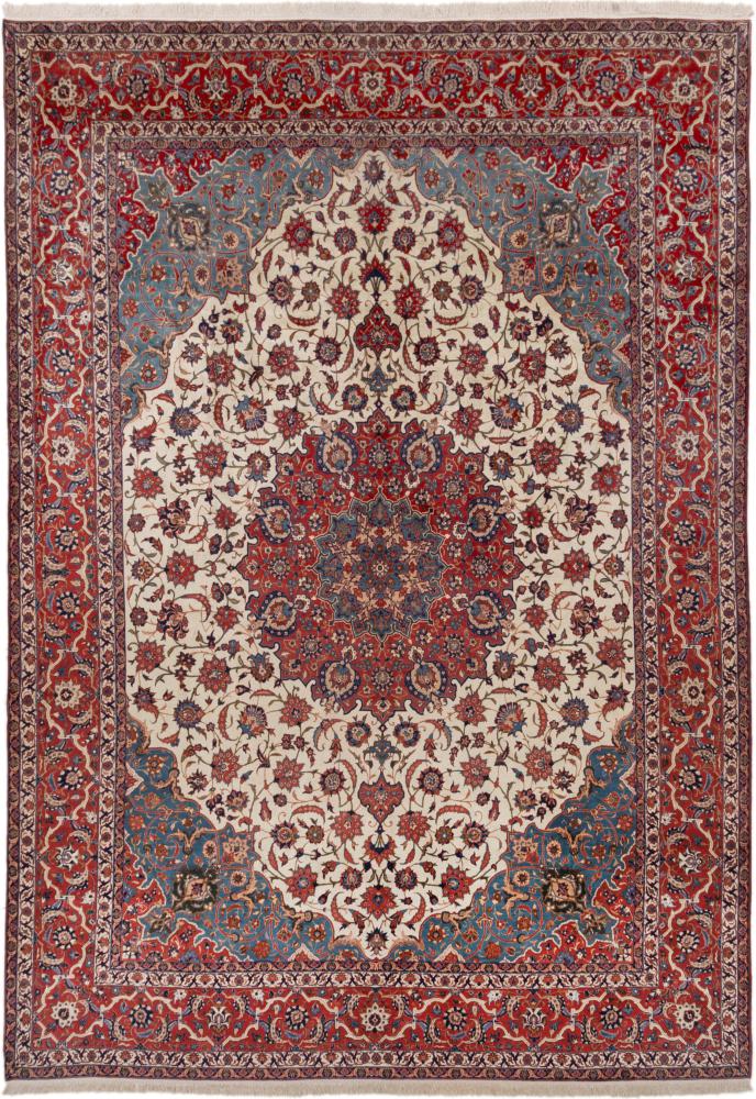 Persian Rug Isfahan Antique Silk Warp 444x310 444x310, Persian Rug Knotted by hand