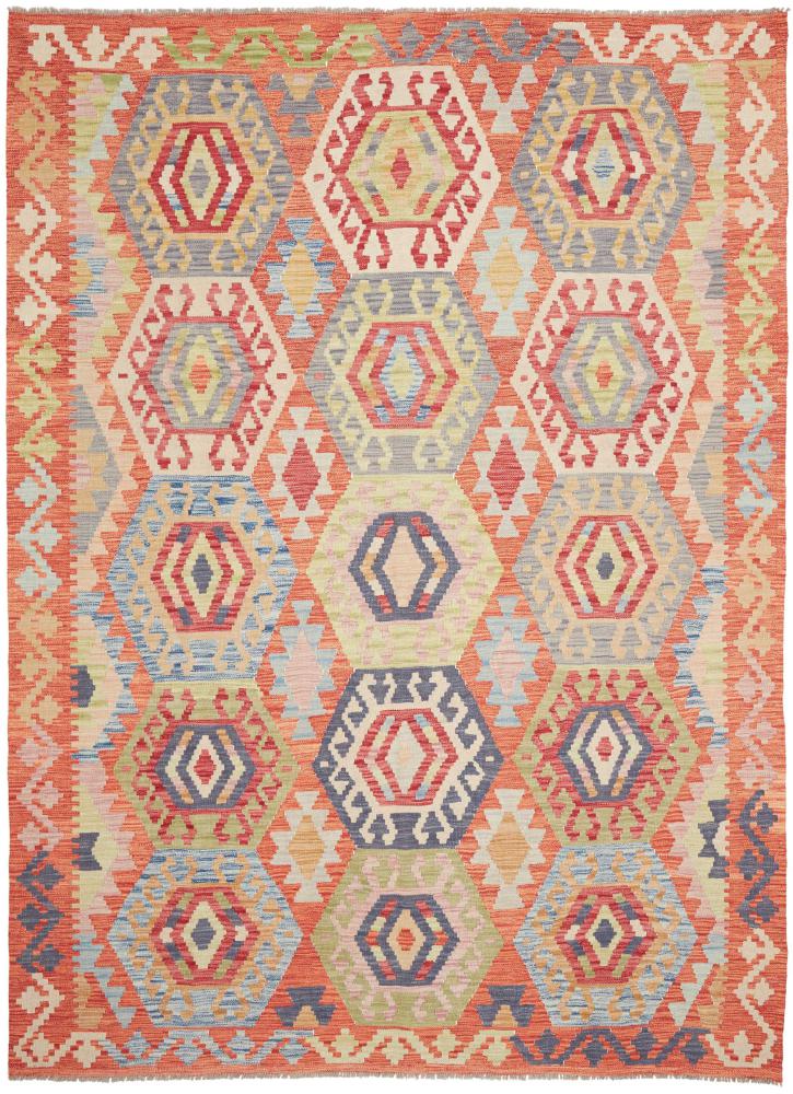 Afghanischer Teppich Kelim Afghan 247x185 247x185, Perserteppich Handgewebt