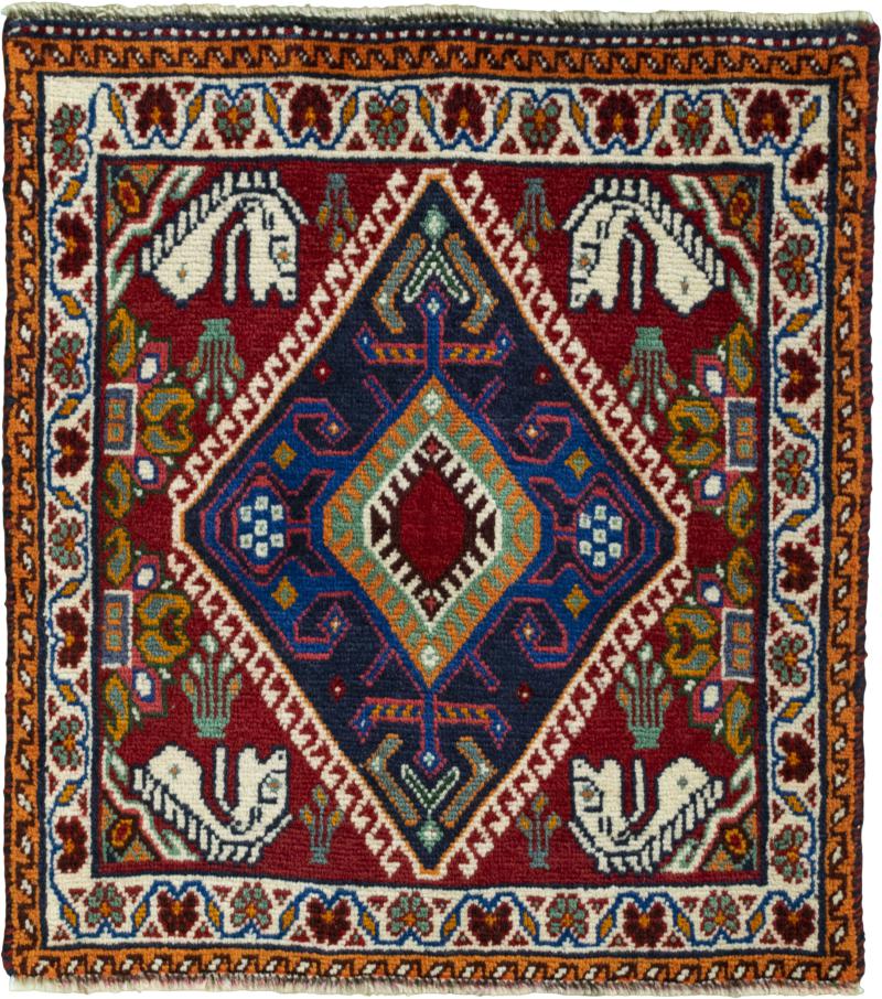 Persian Rug Shiraz 67x59 67x59, Persian Rug Knotted by hand
