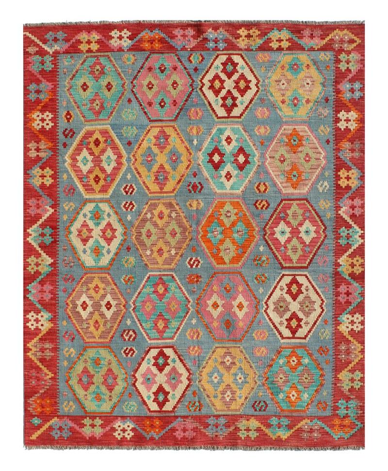 Afghan rug Kilim Afghan 8'3"x6'0" 8'3"x6'0", Persian Rug Woven by hand