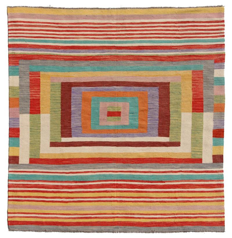 Afghanska mattan Kilim Afghan Edition 201x197 201x197, Persisk matta handvävd 