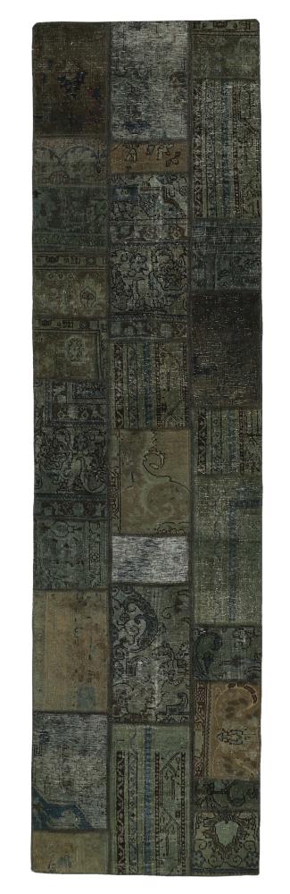 Persian Rug Patchwork 311x86 311x86, Persian Rug Knotted by hand