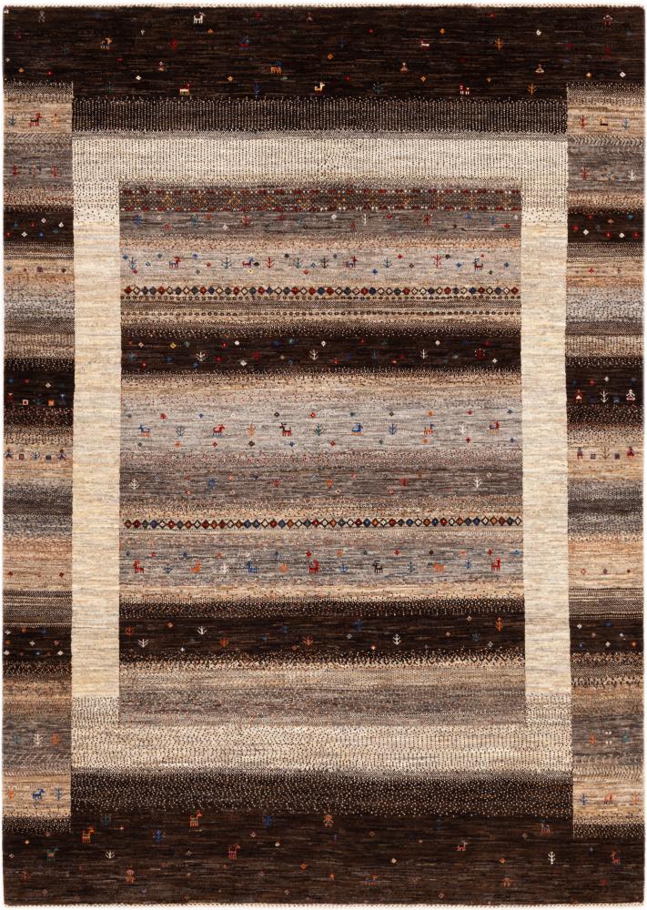 Persian Rug Persian Gabbeh Loribaft Nowbaft 7'11"x5'8" 7'11"x5'8", Persian Rug Knotted by hand