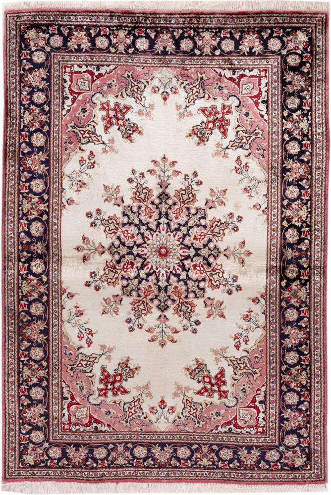 Persialainen matto Ghom Silkki Vanha 147x101 147x101, Persialainen matto Käsinsolmittu