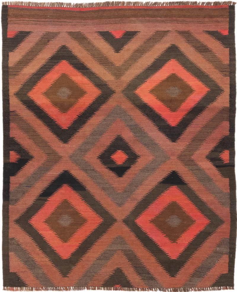 Tapete afegão Kilim Afegão 5'1"x4'2" 5'1"x4'2", Tapete persa Tecido à mão