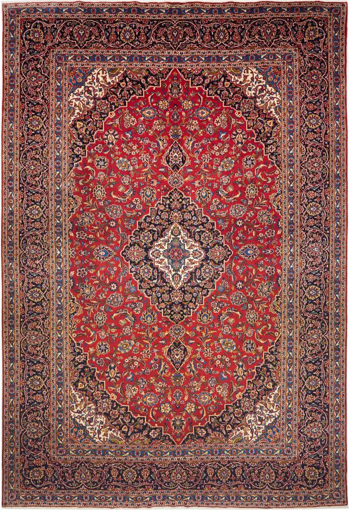 Persian Rug Keshan 14'2"x9'7" 14'2"x9'7", Persian Rug Knotted by hand