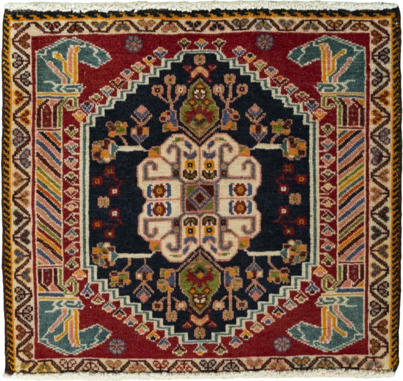 Tapis persan Shiraz 58x61 58x61, Tapis persan Noué à la main